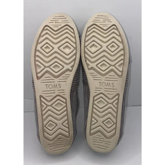 TOMS Alpargata Women’s Gray Corduroy Slip-On Flats Size 7 - Picture 8 of 10